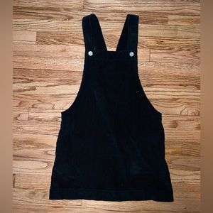 black corduroy short dress